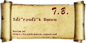 Törzsök Bence névjegykártya